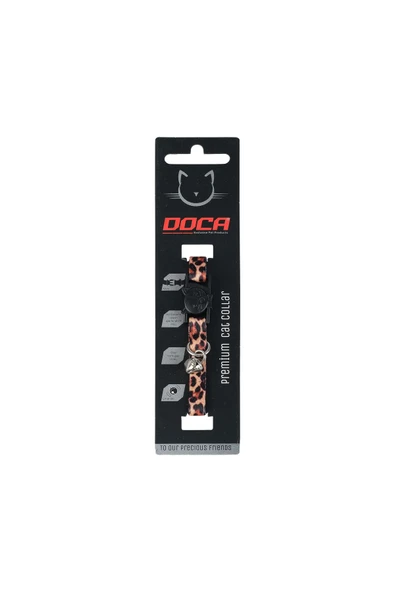 DOCA  Premium Safety Click Kedi Boyun Tasması Leopard ürün görseli 1