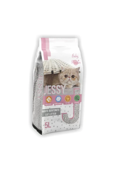JESSY  Bebek pudralı kedi kumu 5l ürün görseli 1