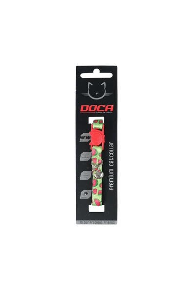 DOCA  Premium Safety Click Kedi Boyun Tasması Watermelon ürün görseli 1