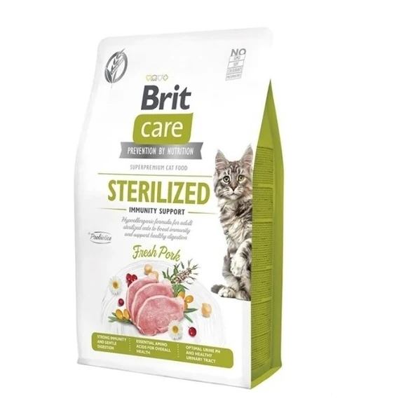Brit Care Immunity Support Domuz Etli Tahılsız Kısırlaştırılmış Kedi Maması 2 Kg ürün görseli 1