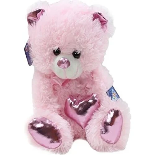 Halley Parlak Kalpli Peluş Ayı 30 cm - Pembe ürün görseli 1