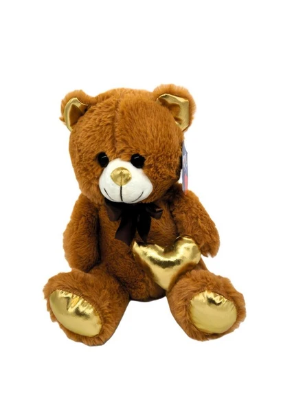 Parlak Kalpli Kahverengi Peluş Ayı 30 cm ürün görseli 1