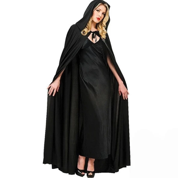 Mey İthalat® Sİyah Yakalı Pelerin - Vampir Pelerin - Dracula Pelerin 90 cm ürün görseli 1