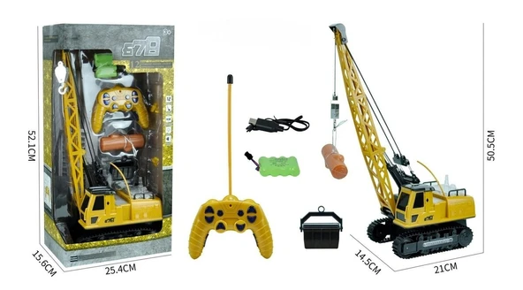ToyCraft MegaVinç 12 Kanal Şarjlı Uzaktan Kumandalı İnşaat Vinci – 50 CM Dev Boy ürün görseli 1
