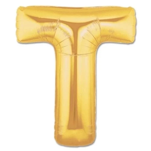 Mey İthalat® T Harf Folyo Balon Altın Renk  40 inç ürün görseli 1