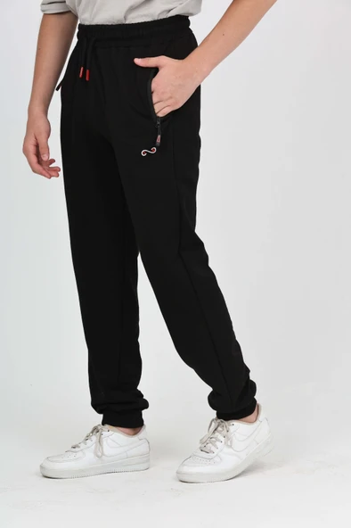 Toontoy Erkek Çocuk Beli Paçası Lastikli Cepli  Nakışlı Basic Jogger Eşofman Altı ürün görseli 1