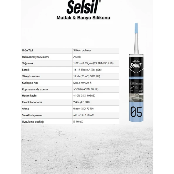 Selsil Mutfak & Banyo Silikonu Şeffaf 280 Ml - 3 Adet - Resim 3