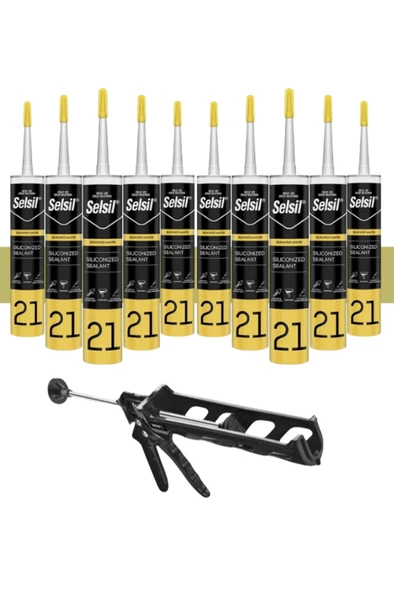 Silikonize Bronz Mastik 500 Gr. - 10 Adet + Plastik Silikon Tabancası
