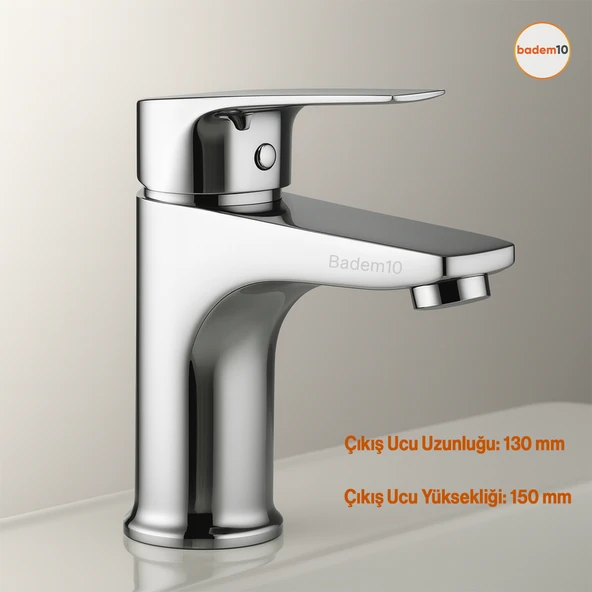 Premium Sıcak Soğuk Ayarlı Tek Kollu Aç Kapa Krom Lavabo Bataryası Duvar Tipi Armatür Modern Tasarım ürün görseli 1