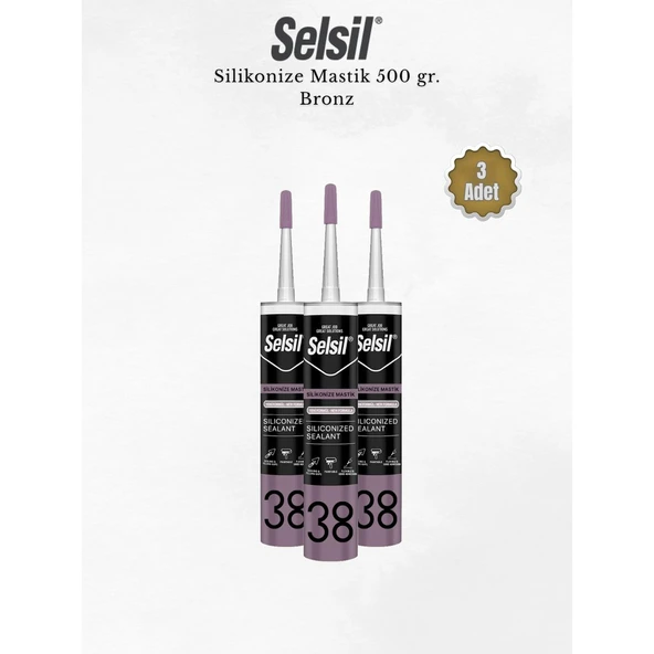 Selsil Silikonize Bronz Mastik 500 Gr. - 3 Adet ürün görseli 1