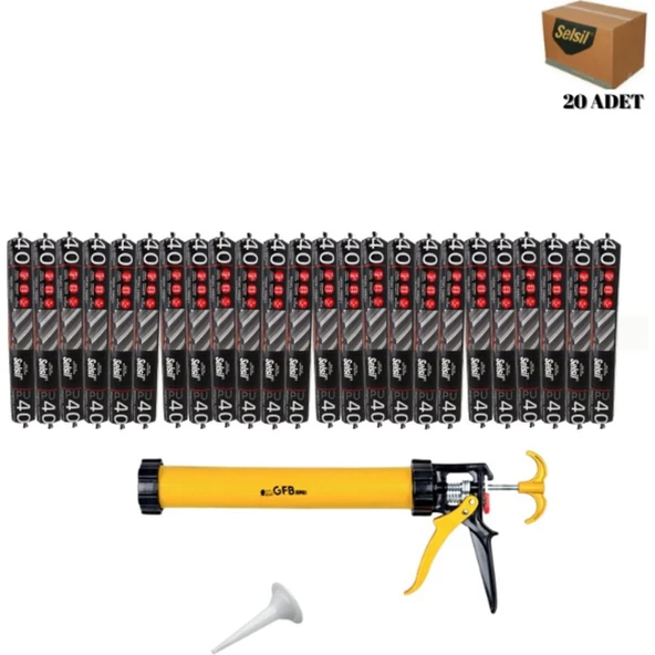 Selsil Sosis Pu Mastik 600 Ml Beyaz (20 Adet),Sosis Tabancası 600 Ml ürün görseli 1