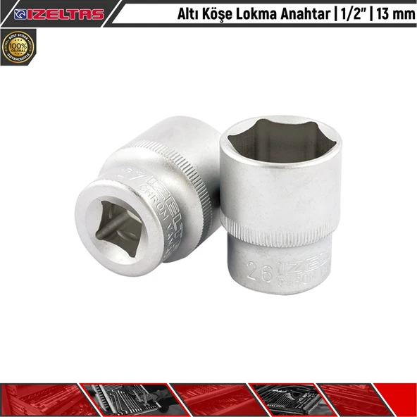 İzeltaş Altı Köşe Lokma Anahtar | 1/2” | 13 Mm ürün görseli 1