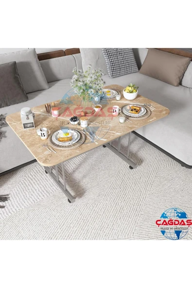 AVENZA LİVİNG Tekerlekli Masa Orta Sehpa 70 x110 sonomo Metal Ayak ürün görseli 1