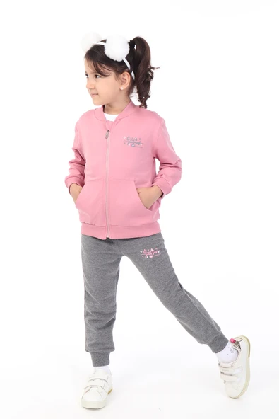 Toontoy Kız Çocuk 3lü Baskılı Eşofman Takım ürün görseli 1