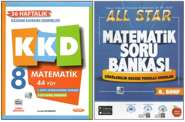 KURMAY 8. SINIF KKD+NEWTON ALL STAR MATEMATİK (2 KİTAP) ürün görseli 1