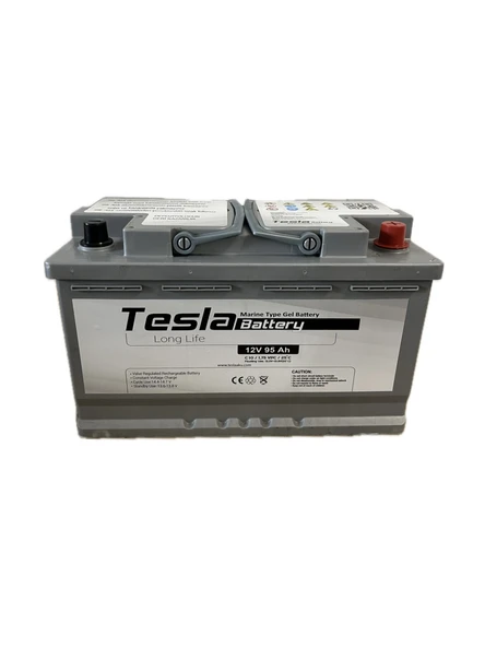 Tesla Akü 12 Volt 95 Amper Ah Marin Jel 850a Cca Marş Akü ürün görseli 1