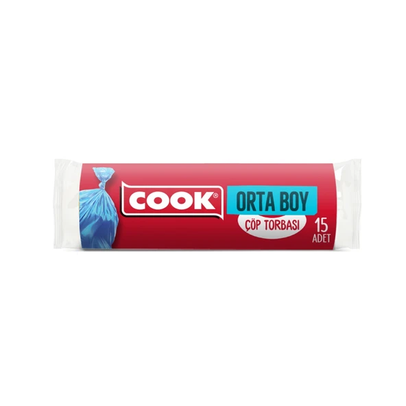 Cook Kokusuz Orta Boy Çöp Torbası 55X60 cm 25 Paket x 15 Li Rulo ürün görseli 1