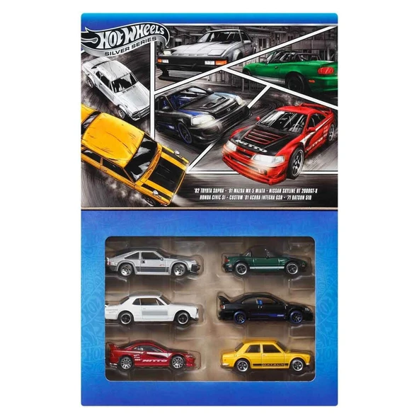Hot Wheels  Sılver Series Japon Temalı 6’lı Araba Seti JBY77 ürün görseli 1