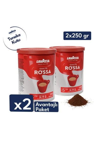 Qualita Rossa Öğütülmüş Filtre Kahvhe Teneke Kutu 250 gr | 2'li Avantajlı Paket ürün görseli 1