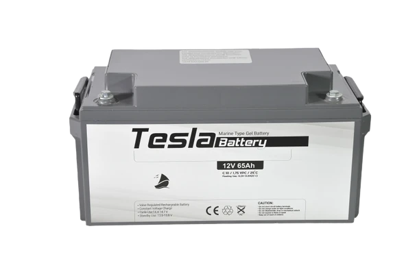 TESLA 12V 65AH MARİN JEL AKÜ (YENİ ÜRETİM) ürün görseli 1