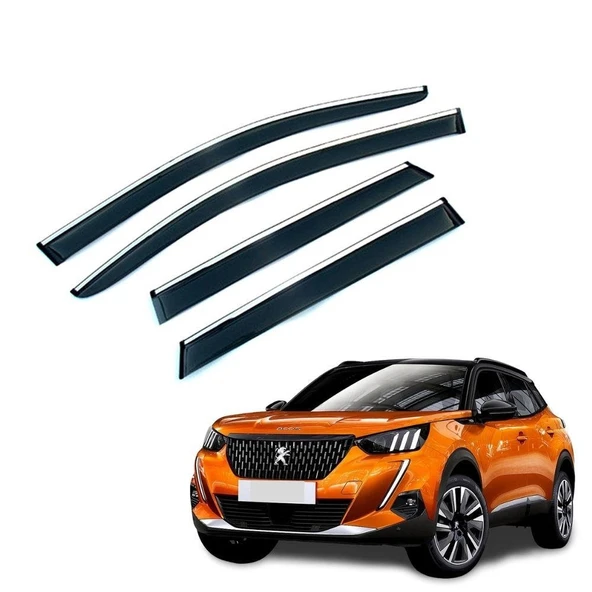 Peugeot 2008 2020+ Kromlu Cam Rüzgarlığı İthal ürün görseli 1
