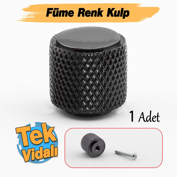 Tek Vidalı Çizgili Lüks Füme Renk Düğme Metal Kulp Çekmece Mobilya Mutfak Dolabı Dolap Kulbu Kulplar ürün görseli 1