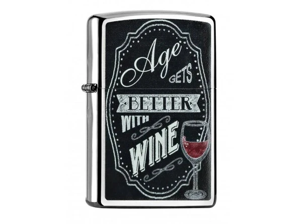 Zippo Age Gets Better With Wine Dizayn Çakmak ürün görseli 1