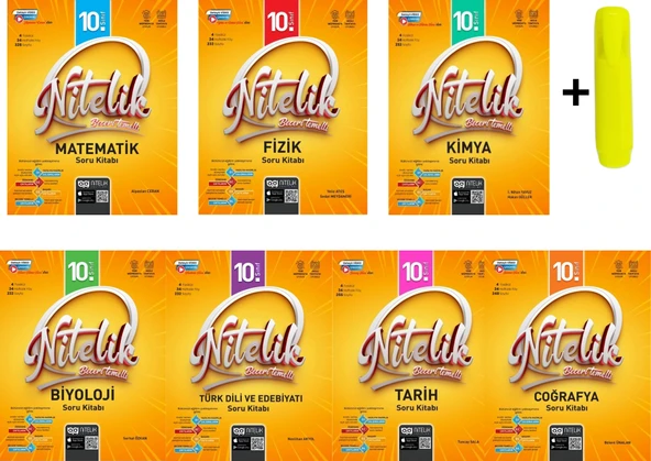 Nitelik 10. Sınıf Tüm Dersler Soru Kitabı Seti 7 Kitap Yeni ürün görseli 1