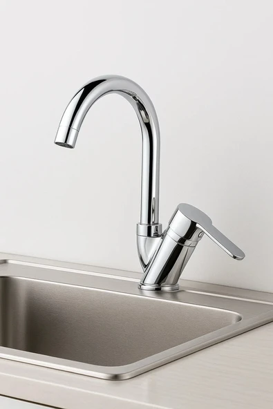 Lavabo Bataryası 40 Lık 5 Yıl Garantili Mix Delta Eviye Lavabo Bataryası Çift Su Girişlidir ürün görseli 1