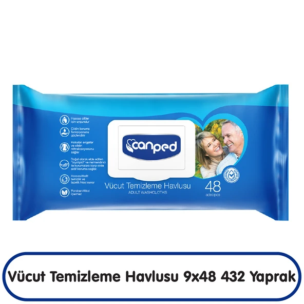 Canped Vücut Temizleme Havlusu 48x9 432 Yaprak ürün görseli 1