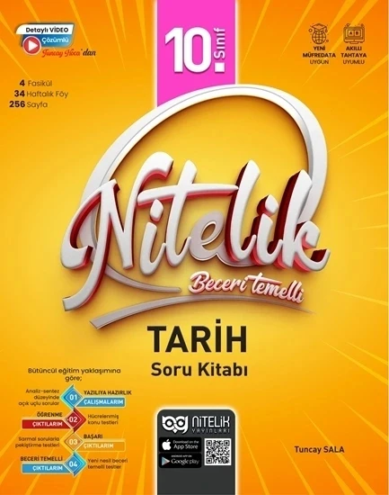 Nitelik 10. Sınıf Tarih Beceri Temelli Soru Kitabı Yeni ürün görseli 1