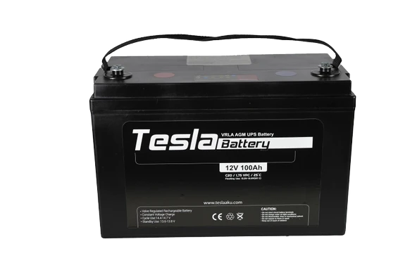 TESLA 12V 100AH AGM KURU TİP UPS AKÜ (YENİ ÜRETİM) ürün görseli 1