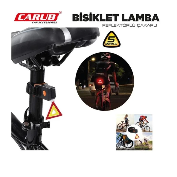 Bisklet Stop Lamba Reflektörlü Çakarlı ürün görseli 1