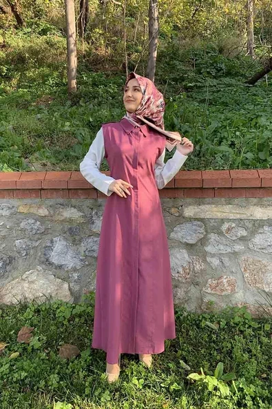 Moda Çizgi Yakalı Yelek ürün görseli 1