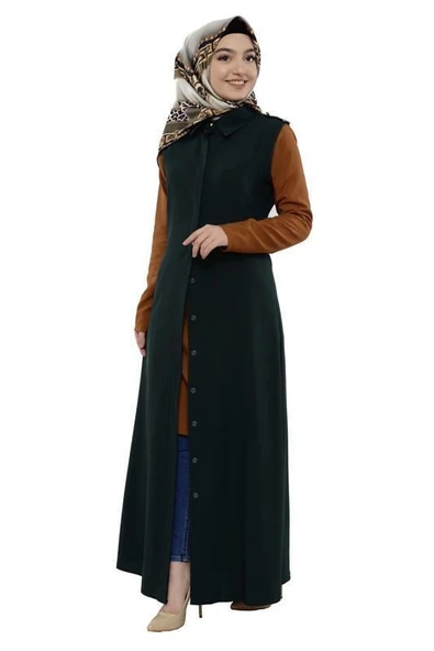 Moda Çizgi Yakalı Yelek ürün görseli 1