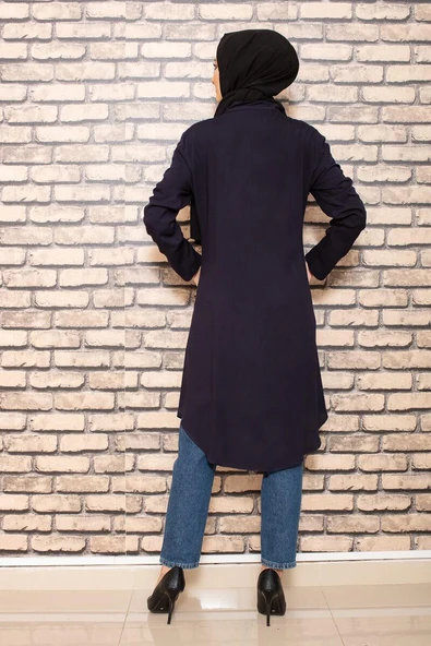 Moda Çizgi Desenli Tunik - Resim 3
