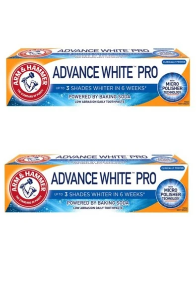 Arm & Hammer Advance White Pro Beyazlatıcı Florürlü Diş Macunu 75 ml 2 Adet ürün görseli 1
