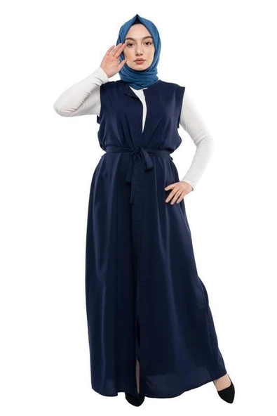 Moda Çizgi Yakalı Yelek - Resim 3