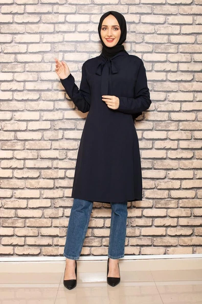 Moda Çizgi Desenli Tunik ürün görseli 1