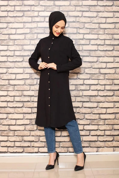 Moda Çizgi Desenli Tunik ürün görseli 1