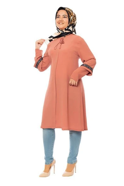 Moda Çizgi Desenli Tunik ürün görseli 1