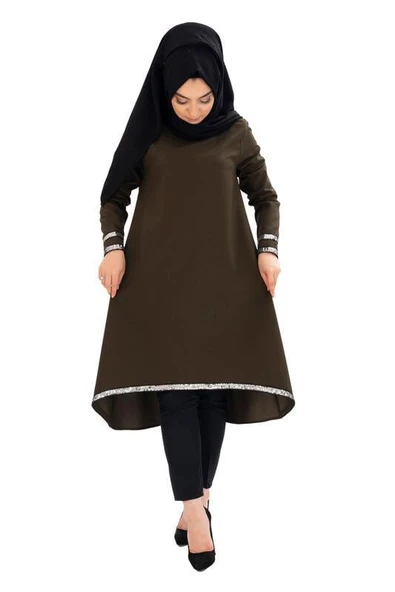 Moda Çizgi Desenli Tunik ürün görseli 1