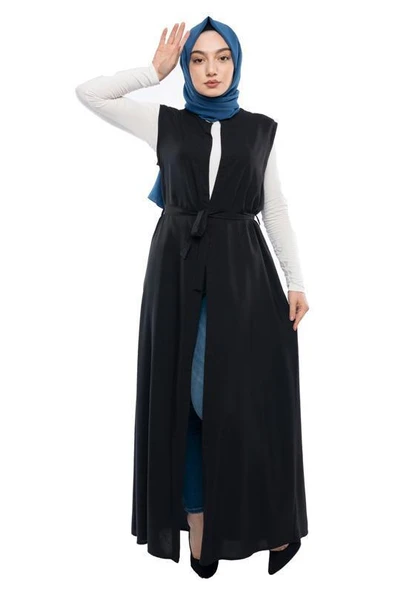 Moda Çizgi Yakalı Yelek ürün görseli 1