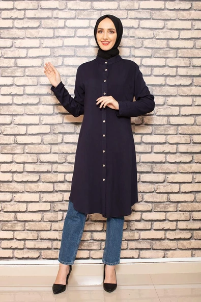 Moda Çizgi Desenli Tunik ürün görseli 1