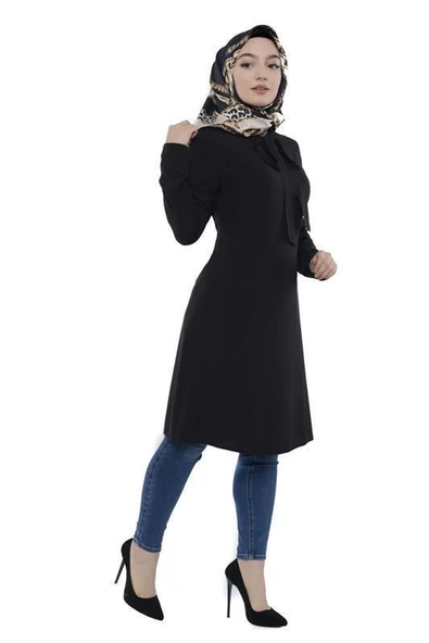 Moda Çizgi Desenli Tunik - Resim 2