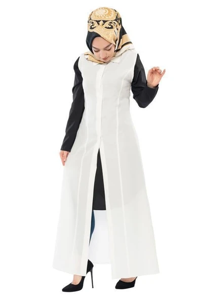 Moda Çizgi Yakalı Yelek ürün görseli 1