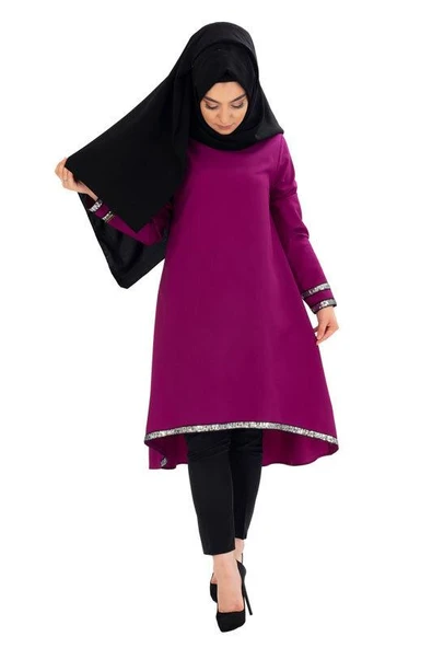 Moda Çizgi Desenli Tunik ürün görseli 1