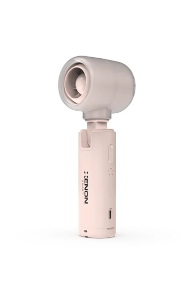 Xenon Smart Taşınabilir Şarjlı 5 Kademeli El Fanı 7 Saat Kullanım 14000 RPM Sessiz Mini Vantilatör Pembe X6101 ürün görseli 1