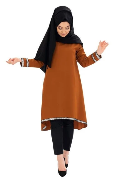 Moda Çizgi Desenli Tunik ürün görseli 1