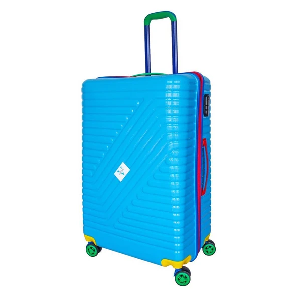 Vayomy Colors PP Line Büyük Boy Turkuaz Valiz KIRILMAZ 2 Yıl Garantili ürün görseli 1